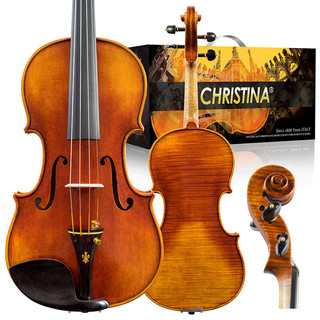 Christina 克莉丝蒂娜（Christina）V10D小提琴儿童成人初学者专业考级演奏级手工实木小提琴3/4