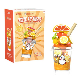 JAKI 佳奇 科技（	JAKI）蜜雪冰城手办联名雪王冰淇淋雪糕积木车玩具创意儿童生日礼物 甜蜜柠檬茶