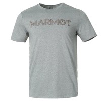 Marmot 土拨鼠 2023春夏新款户外运动轻柔软棉感速干短袖T恤男 石南钢铁灰8544 L 欧码偏大