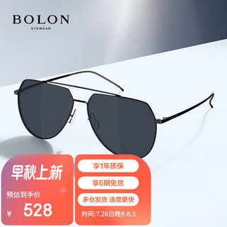 BOLON 暴龙 男士太阳镜 BL8011C10 黑色镜框蓝灰色镜片 60mm