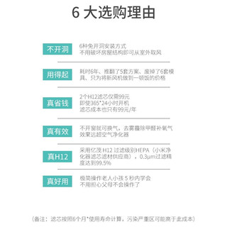 MATE 另一半 A1 壁挂式单向新风机 150m³/h