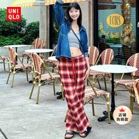 UNIQLO 优衣库 女装法兰绒松紧长裤