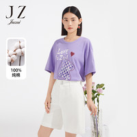 Juzui 玖姿 女士圆领舒适T恤 JTCX83274040