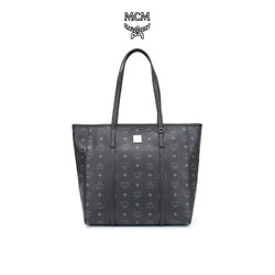 MCM 女士黑色中号人造革时尚购物袋手提包菜篮子 MWPAATN03BK001