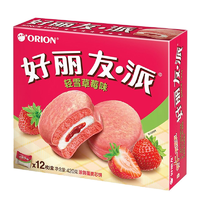 Orion 好丽友 派草莓味12枚糕点小包装巧克力派早餐面包休闲零食点心BY