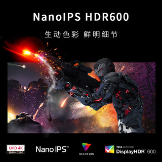 95R升级 27英寸 4K NanoIPS 160Hz(超频) HDMI2.1 HDR600 10.7亿色 1ms 游戏电竞显示器27GP95RP
