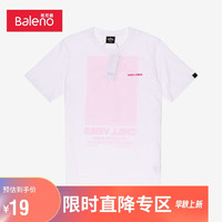 班尼路（Baleno）潮流时尚背面图案印花TEE上衣男 01W L