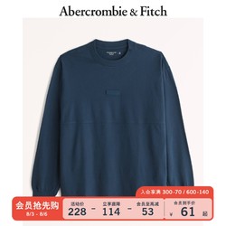 Abercrombie & Fitch AF男装女装情侣 美式经典复古休闲宽松圆领上衣长袖T恤320879-1