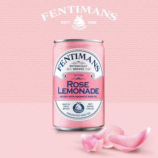 FENTIMANS英国进口Fentimans芬提曼150ml*6罐/组套装气泡水网红饮料进口 玫瑰柠檬150ml*6罐/组