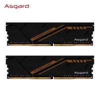 Asgard 阿斯加特 32GB(16GBx2)套装 DDR4 3200 台式机内存条 金伦加-黑橙甲 TUF