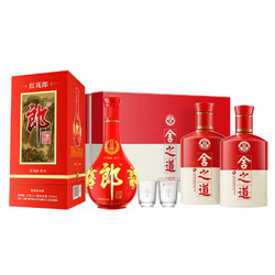 LANGJIU 郎酒 青花郎 红花郎 董酒特密 方印 沱牌舍得  高度白酒组合搭配送礼 红花郎10+舍之道礼盒