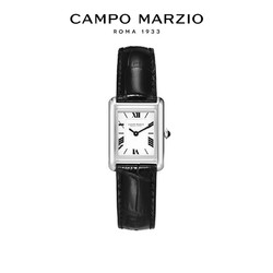 CAMPO MARZIO 凯博 ROMA 1933意大利罗马系列女士手表方形石英表鳄鱼纹牛皮表带七夕礼物