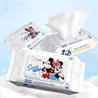 Disney 迪士尼 60抽儿童湿纸巾新生婴幼儿手口专用宝宝棉柔湿巾实惠