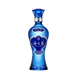 YANGHE 洋河 海之蓝光瓶装纯粮浓香型白酒经典蓝色52度240ml