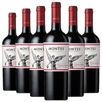 MONTES 蒙特斯 红酒经典蒙特斯天使赤霞珠干红智利原装进口750ml整箱行货