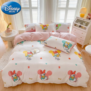 PLUS会员：Disney 迪士尼 水洗棉床上四件套 黛丝 150*200cm