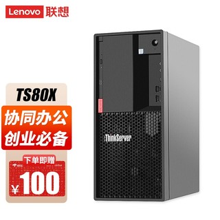 Lenovo 联想 TS80X 至强版 23.8英寸 商用工作站 黑色（至强E2224G、核芯显卡、16GB、2TB HDD*2)