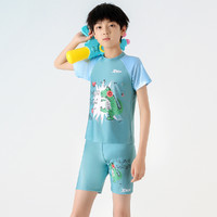 XTEP 特步 新款儿童泳衣男童分体专业训练泳衣小中大童宝宝男孩帅气泳衣套装