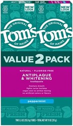 Tom's of Maine 抗牙菌斑美白无氟牙膏2支装