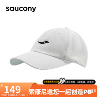 saucony 索康尼 鸭舌帽男女同款时尚潮流舒透气鸭舌帽 白色 均码