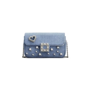 Roger Vivier 罗杰维维亚 Très Vivier 系列 女士单肩包 RBWANMC31L03JB 蓝色 中号