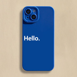 Apple 苹果 直降76元） iPhone6-14系列 Hello手机壳 蓝色 iPhone14 Pro Max
