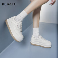 KEKAFU 珂卡芙 厚底小白鞋夏季女板鞋2023新款松糕鞋百搭女鞋子休闲面包鞋