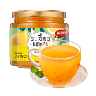 包邮福事多蜂蜜柚子茶500g*1瓶泡水喝冲泡饮品韩式水果花茶果酱 1件装