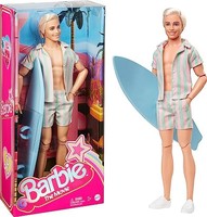 prime会员：Barbie 芭比穿着淡粉色和绿色条纹海滩套装