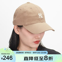 PLUS会员：MLB 中性运动帽 3ACP7701N-50BGD 卡其色