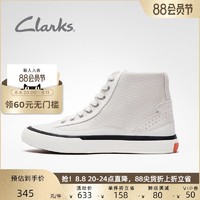 Clarks 其乐 女鞋春夏高帮帆布鞋平底舒适休闲百搭运动单鞋女