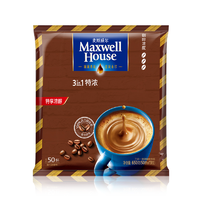 抖音超值购：麦斯威尔 咖啡特浓三合一速溶咖啡粉50条袋装650g香醇提神防困