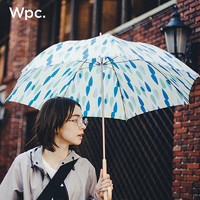 日本Wpc.时尚伞优雅复古简约长柄伞日系条纹印花小清新雨伞 桃心款 7708-08 OF