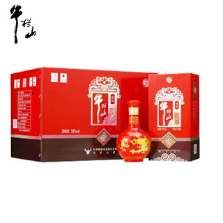 牛栏山 百年红10白酒红盒结婚庆喜宴酒浓香型38度500ml*6整箱装（婚宴）