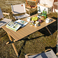 原始人 露营野餐自驾游碳钢折叠桌野餐桌便携装备桌子