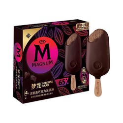 MAGNUM 梦龙 浓郁黑巧克力口味冰淇淋 64g*4支