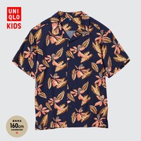 UNIQLO 优衣库 童装男童女童亲子印花开领衬衫/短袖海滩度假455220