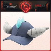 DOTA2 TI11新品造型帽 遮阳防晒白牛棒球帽完美世界电竞刀塔周边