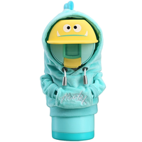 Family Out 凡米粒 儿童保温杯宝宝保温壶316L不锈钢吸管杯 帽衫哥恐龙维克360ml