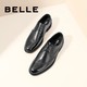 BeLLE 百丽 男士皮鞋布洛克雕花婚鞋牛皮商务正装鞋A0588CM1 黑色 40