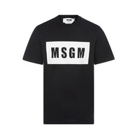 MSGM 男士简约字母logo图案简单设计休闲圆领套头短袖T恤衫