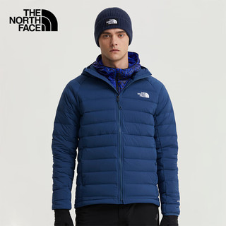 北面 TheNorthFace北面羽绒服男22冬款户外轻薄600蓬绒连帽羽绒外套 7W7P HDC/蓝色 L