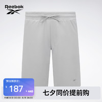 Reebok 锐步 官方2023夏季男子运动休闲时尚潮流针织短裤23RCS601M