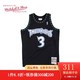  mitchell & ness 复古球衣 SW球迷版 NBA森林狼队马布里篮球服 MN男网眼运动背心 黑色 XXL　