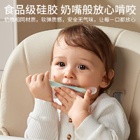 IPCOSI 葆氏 新生婴儿勺子儿童硅胶勺婴幼儿辅食勺子宝宝喂水喂奶软头勺2支装