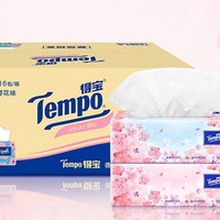 Tempo 得宝 软抽纸巾卫生纸面巾纸樱花香16包整箱