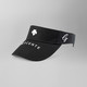 DESCENTE 迪桑特 男士 Logo embroidered sun visor  高尔夫无顶球帽 （BK00）黑色 F