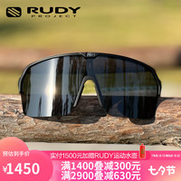 Rudy Project 璐迪 骑行运动眼镜男女时尚SPINSHIELD AIR 平光黑/烟色黑