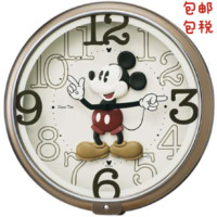 包税日本SEIKO精工儿童米老鼠石英机芯挂钟FW576B儿童房卧室客厅