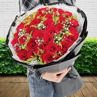 浪漫季节 33朵红玫瑰-满天星A款 今日达-  可预约